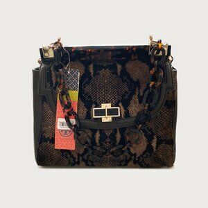 Tory Burch Resin Top Snakeprint Bag